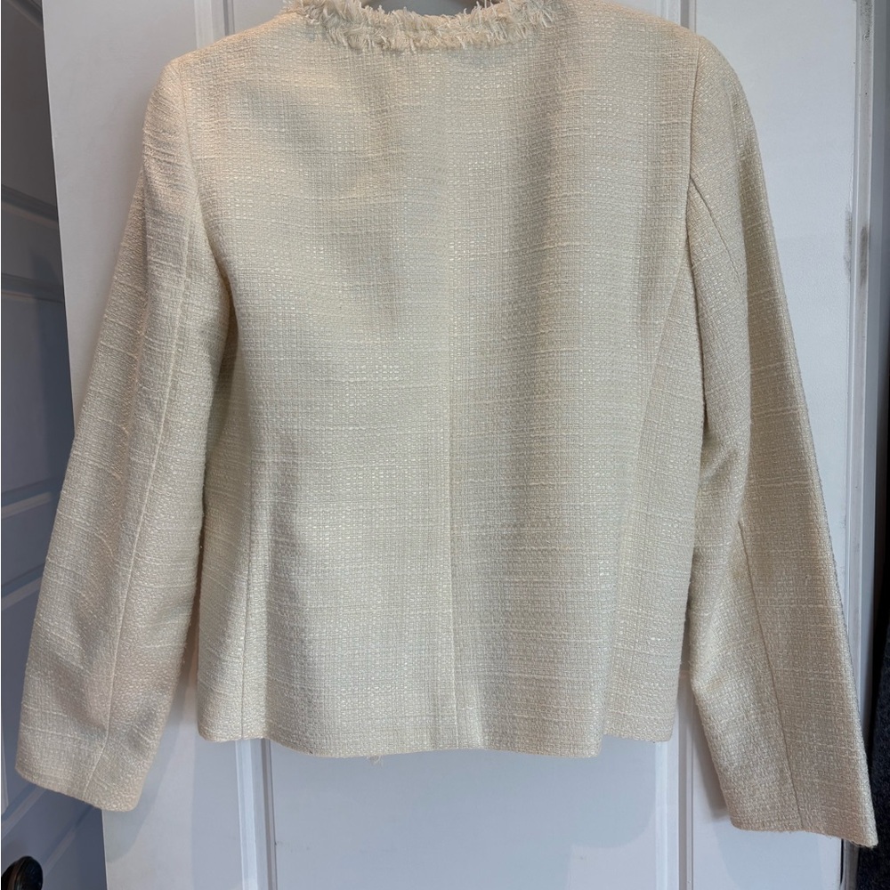 Talbots Textured Cream Blazer - Picture 4 of 7